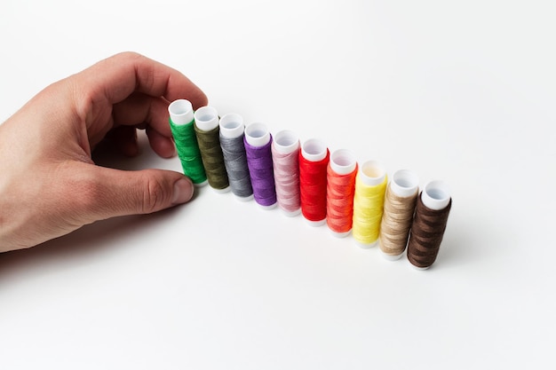 Zbliżenie haftu ręcznego